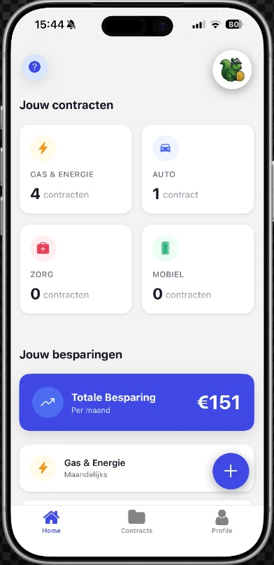 Automatische Besparingen in 4 Categorieën